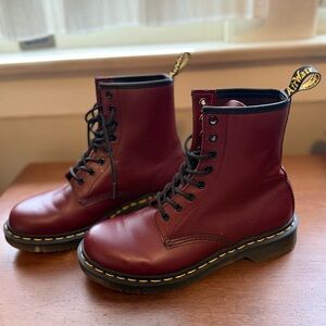 Dr. Martens Cherry Red Leather Boots